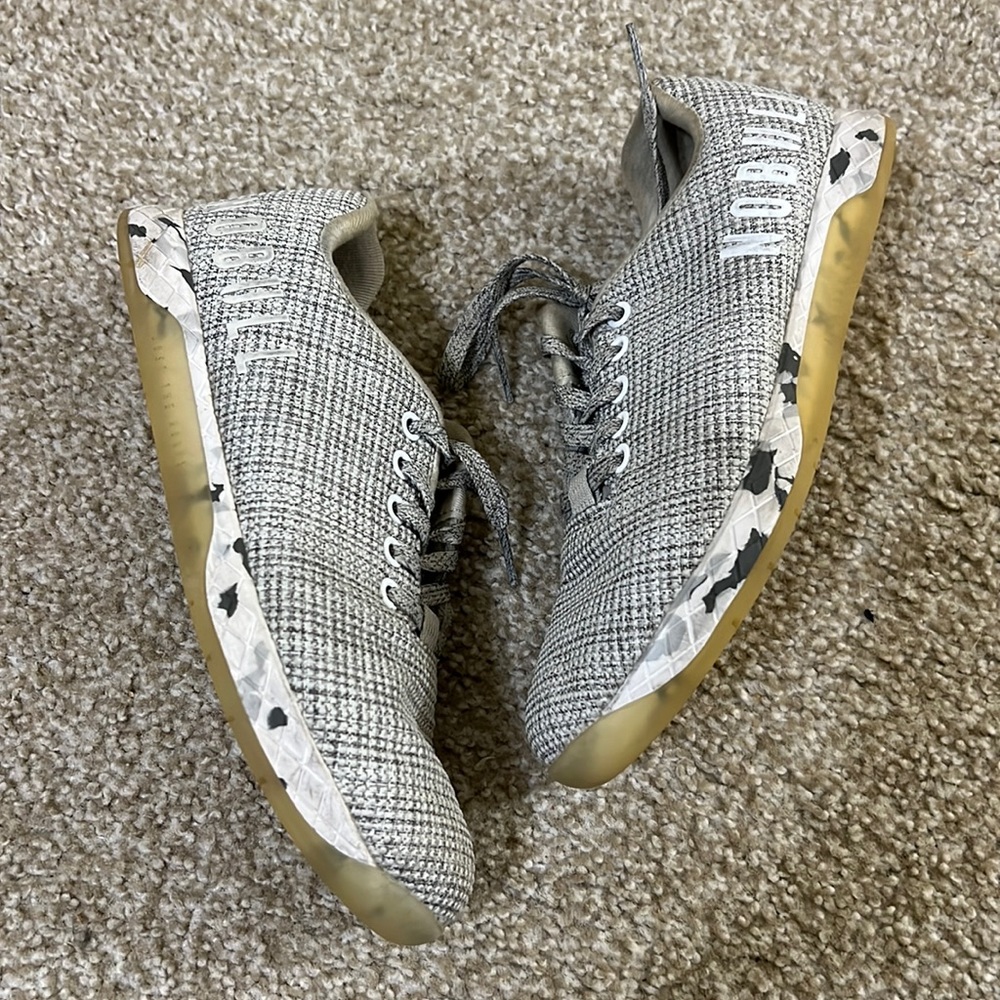 NOBULL | Superfabric Gray Speckled Athletic CrossFit Trainers 8.5